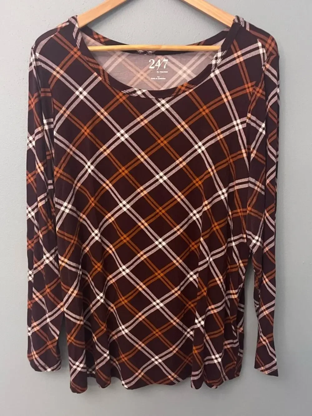 Maurices Plaid Long-Sleeve T-Shirt